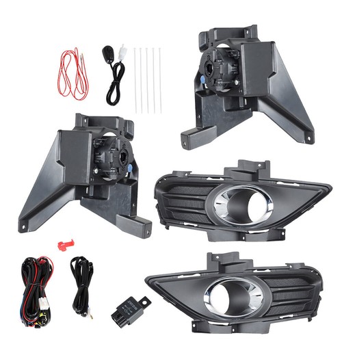 A Pair Fog Light w/Bulbs & Bezel Front Bumper Fit For Ford Fusion 2013-2016 - Picture 12 of 12
