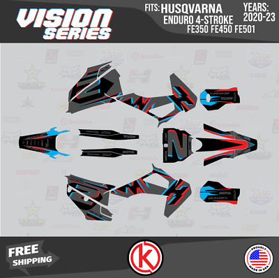 Graphics Kit for Husqvarna FE350 FE450 FE501 2020-2023 Vision-Grey
