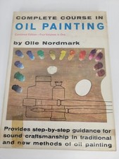 VINTAGE 1960 " COMPLETE COURSE IN OIL PAINTING " HARDBOUND BOOK - 217 PAGES