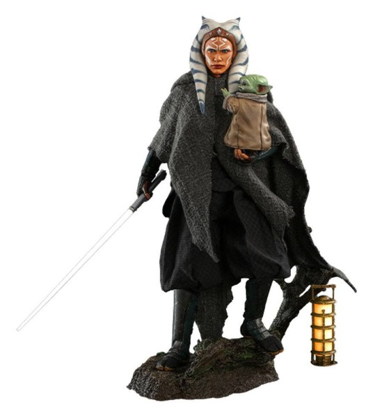 Ahsoka Tano & Grogu Star Wars The Mandalorian Action Figure 2 Hot Toys Sideshow-image