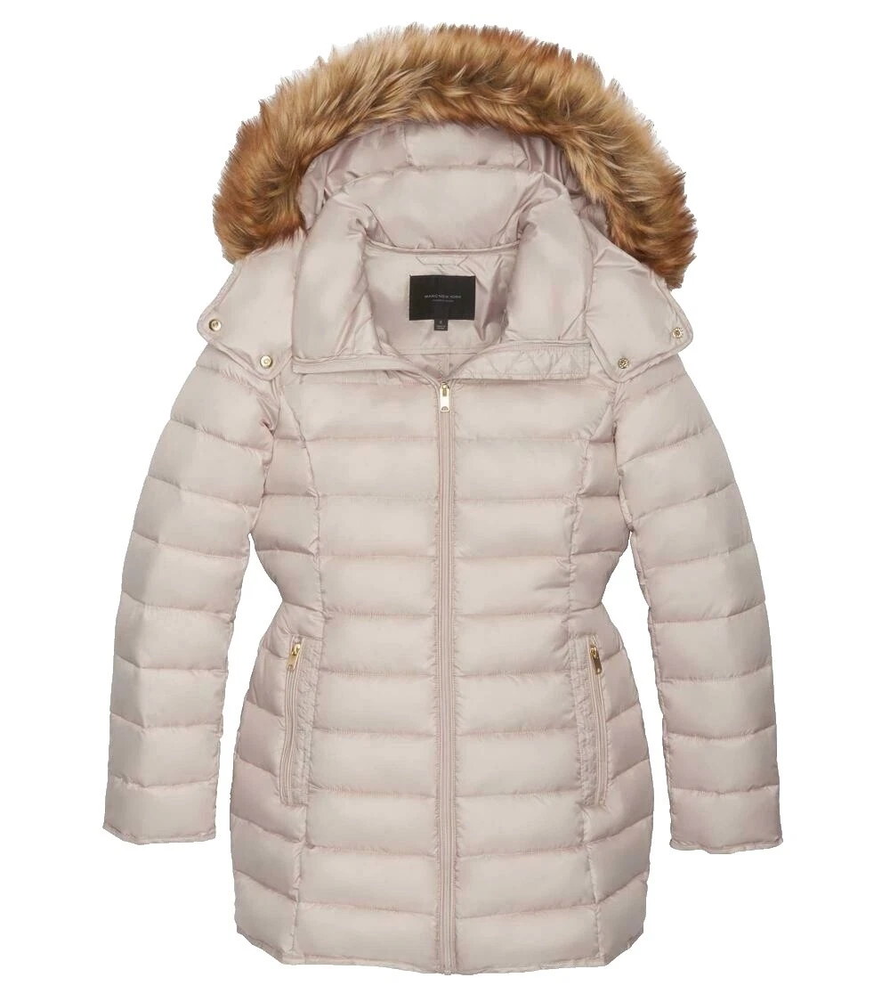 Andrew Marc 白色纯色外套、夹克、背心女