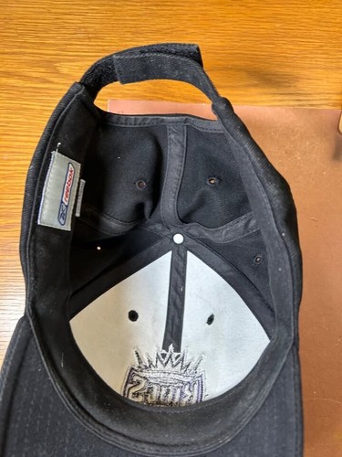 Vintage NBA Sacramento Kings REEBOK Strap Snapback Black HAT Cap Wool Acrylic - Picture 3 of 3