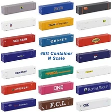 Evemodel N Scale 48ft 1:160 Shipping Container 48' Cargo Box with Magnets C15019