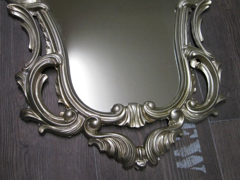 Baroque Mirror Antique Reproduction Mirror Antique Silver 50x76 Wall Decoration - Image 4 of 4