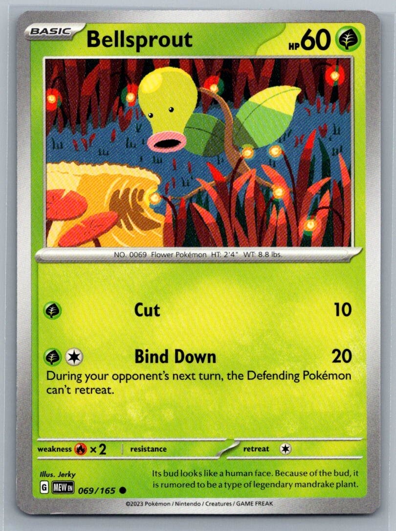 Bellsprout 69/165 Scarlet & Violet 151 Common Pokémon TCG 2023