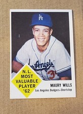 SHARP 1963 Fleer #43 Maury Wills ROOKIE CARD - Los Angeles Dodgers