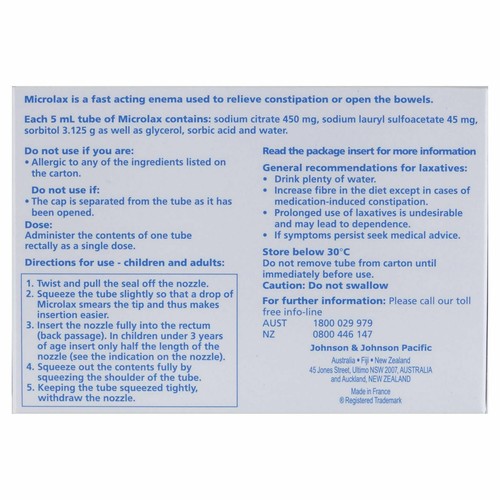 Microlax 5mL Constipation Relief Box of 4 / 12 / 50 QLD Stock - Picture 5 of 13