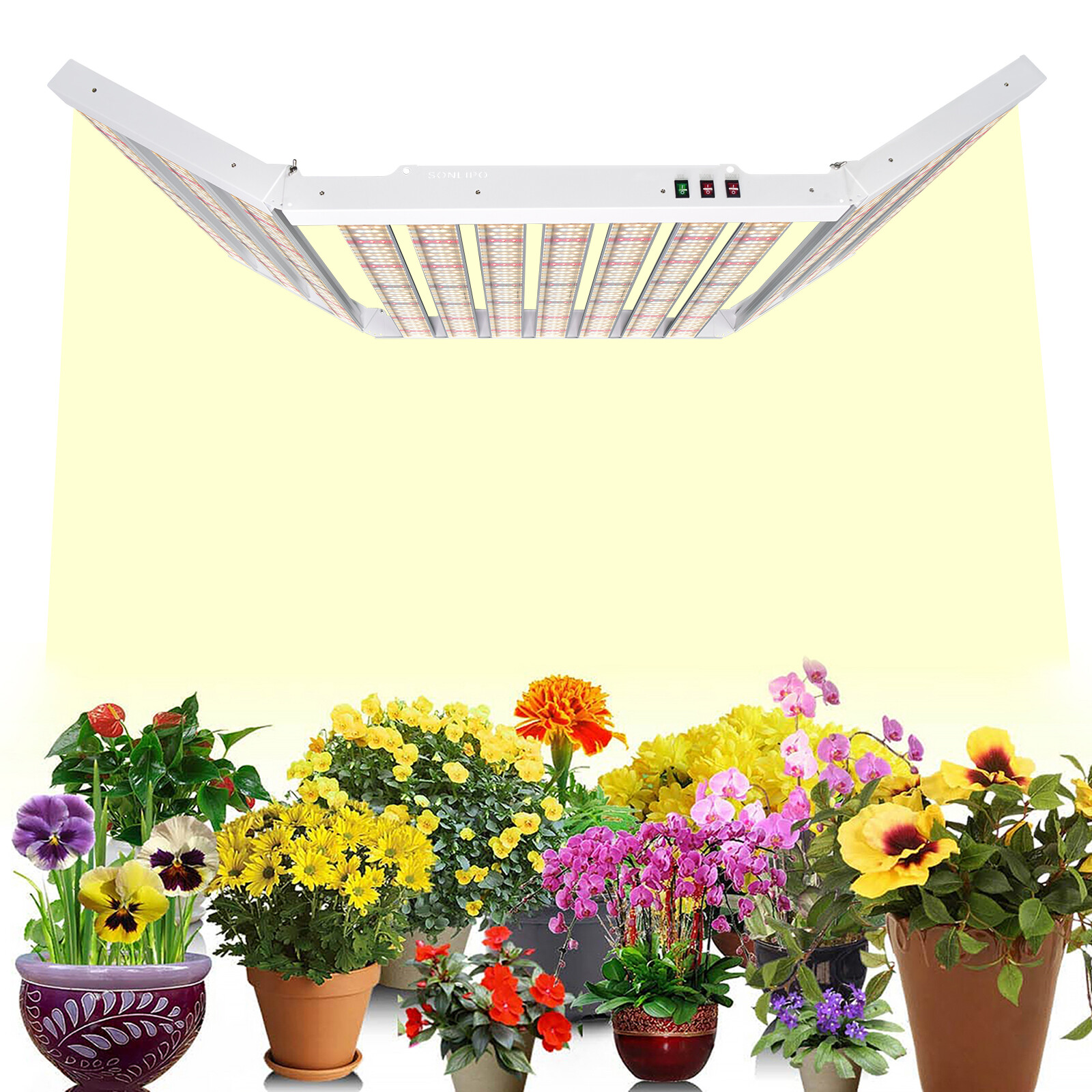 6x6ft Coverage Full Spectrum Veg Bloom Growing Lamps