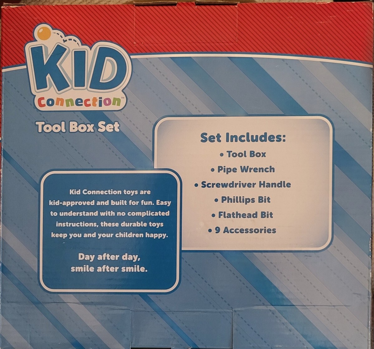 Kid Connection Tool Box Set For Kids Children Pipe Wrench Style
