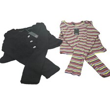 2 Piece Wild Fable Womens Small Black Crop Sweater And Multicolor Ribbed T-Shirt