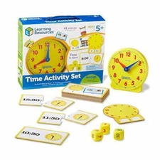 Learning Resources Time Activity Set 41 Pieces Ages 5+ Teaching Clock Montessori