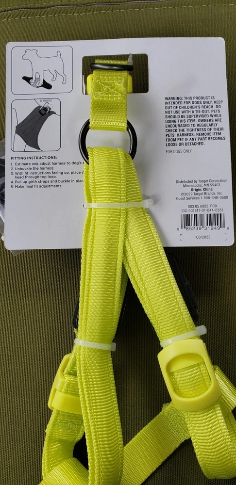 Dog Harness LED Rechargeable Medium Vibrant Green, Boots & Barkley With Chargers