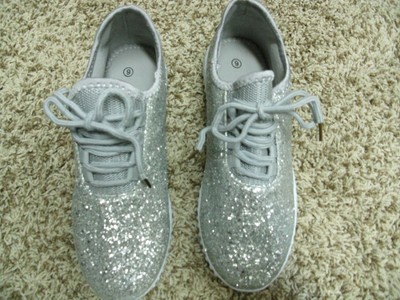 glitter bomb tennis shoes