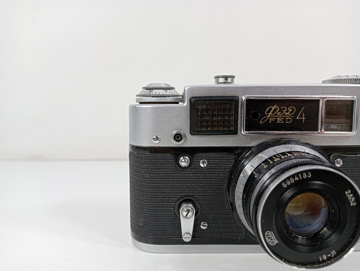 FED 4 Vintage USSR Soviet Rangefinder 35mm Camera + Lens Industar