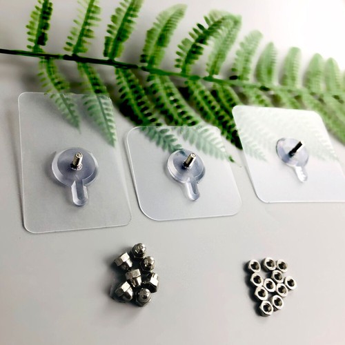 10Pcs Seamless Hooks Non-Trace Hooks Solid Wall Hooks Photo Hooks with Screws - Picture 7 of 12