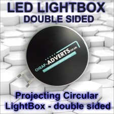 Double Sided Outdoor Round Illuminated Projecting Light Box Sign LED 600mm  !!
