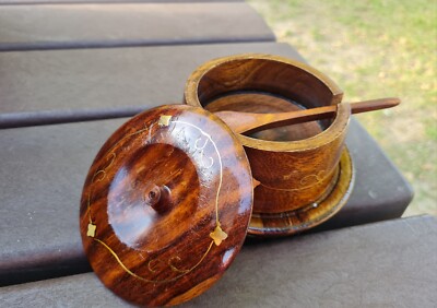 Holzdose mit Deckel Rund / L / Shuger Pott / Gift Idea 