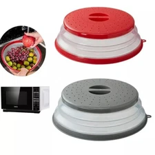 1/2PC Microwave Food Cover Splatter Proof Vented Collapsible Kitchen Cooking Lid