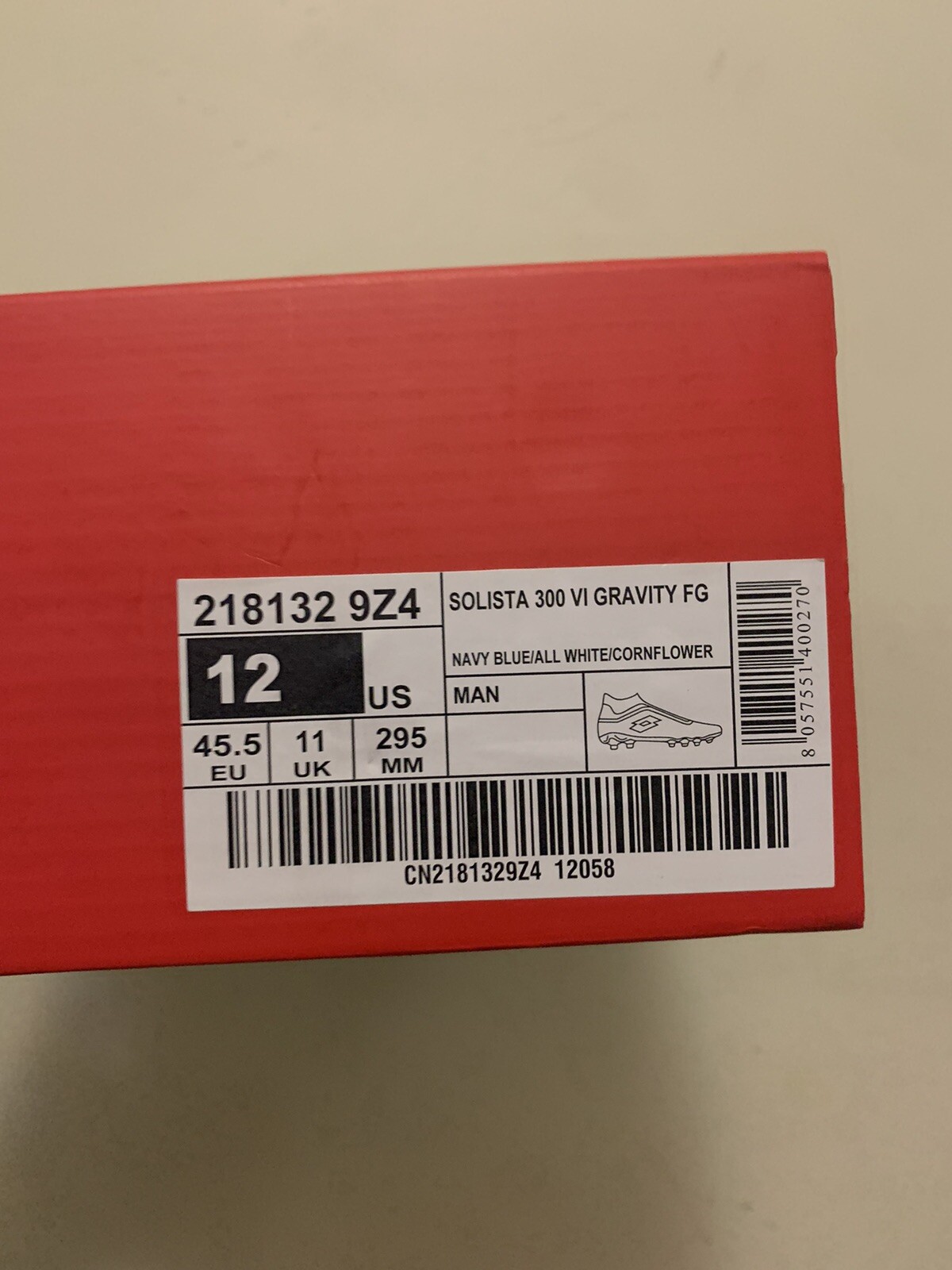 Lotto Solista 300 VI Gravity FG Soccer Cleats Men Size 12 #218132 9Z4 Navy Blue