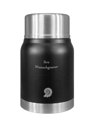 Origin Outdoors Thermobehälter 'Deluxe' - 0,72 L schwarz, mit Namensgravur