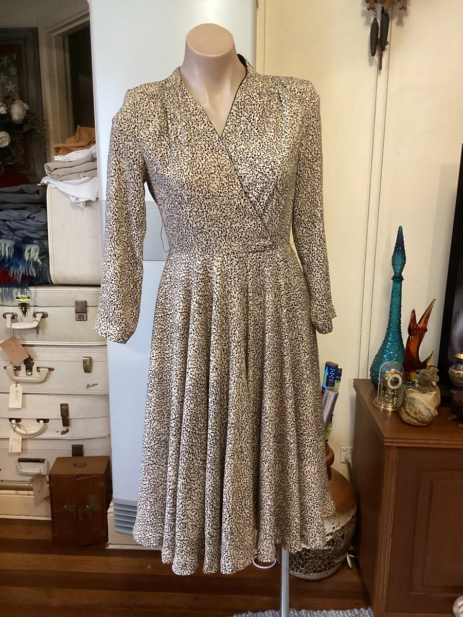 Leopard fit and flare dress sales