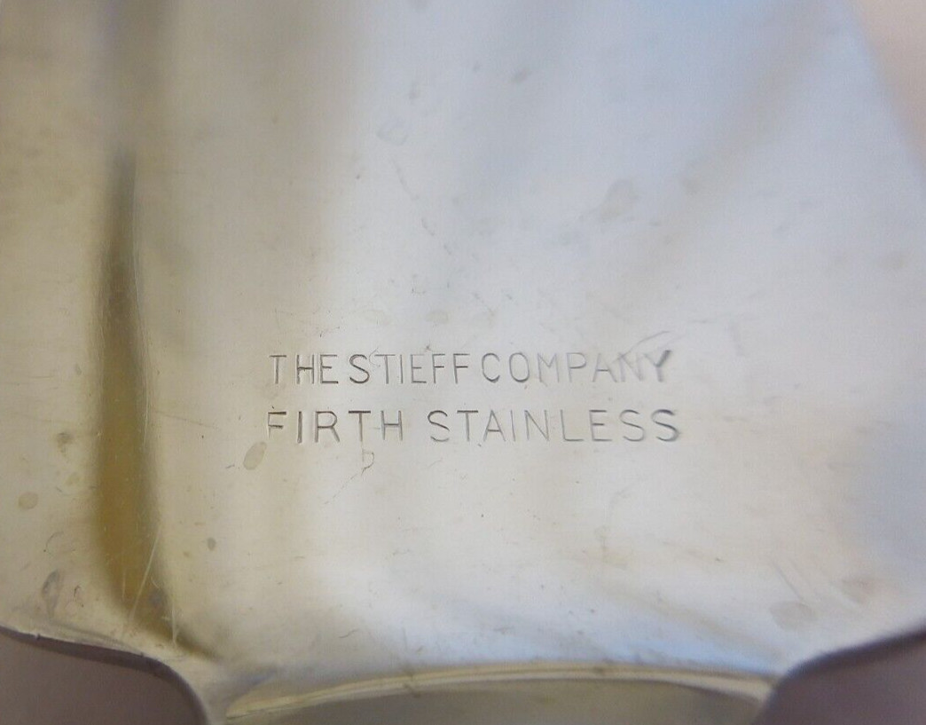 STIEFF FORGET-ME-NOT 1910 STERLING SILVER & STAINLESS CAKE KNIFE 9 3/4" NO MONO