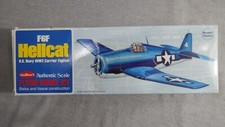 Guillow  s F6F Hellcat Carrier Fighter Authentic Scale Flying Model Kit Open Box