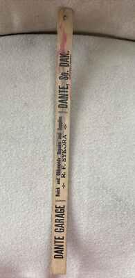 #ad Vintage Wood FORD Gas Gauge Ruler DANTE GARAGE SD So Dakota Sykora Buick Olds $54.99