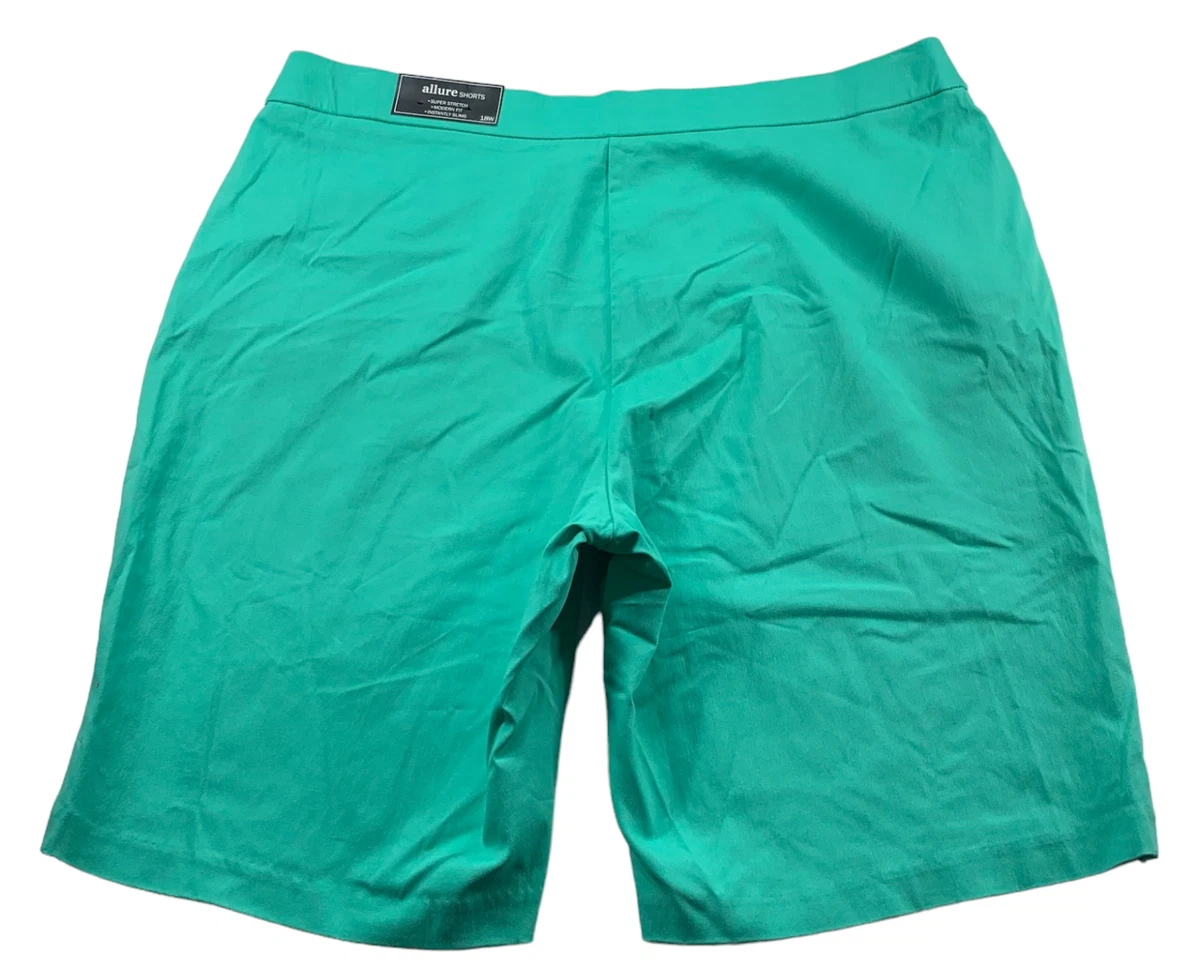 Alfred Dunner Pull On Shorts Womens Plus size 18W Green Tummy