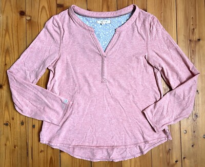 White Stuff weiches Longsleeve Shirt Oberteil Pullover S apricót TOP! NP 42 