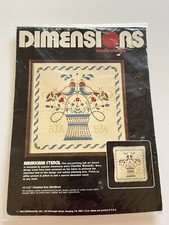 Dimensions Folk Art Americana Stencil Candlewicking Kit for Picture/Pillow 1983