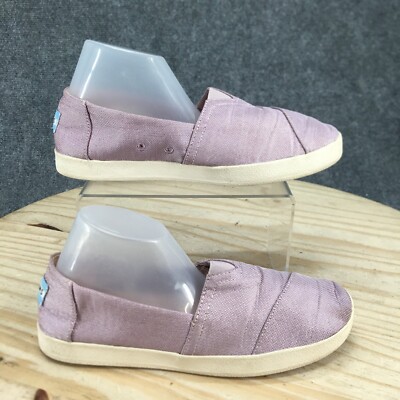 Toms Shoes Womens 8 Avalon Slip On Flats Comfort Purple 10013364 Fabric Casual