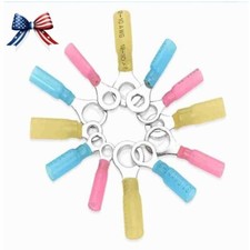 Waterproof Heat Shrink Ring Terminals Copper Wire Crimp Connectors Assortment US