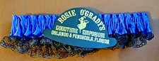 Vintage Rosie O'Grady's Goodtime Emporium Orlando Damska czarna koronka, niebieska podwiązka