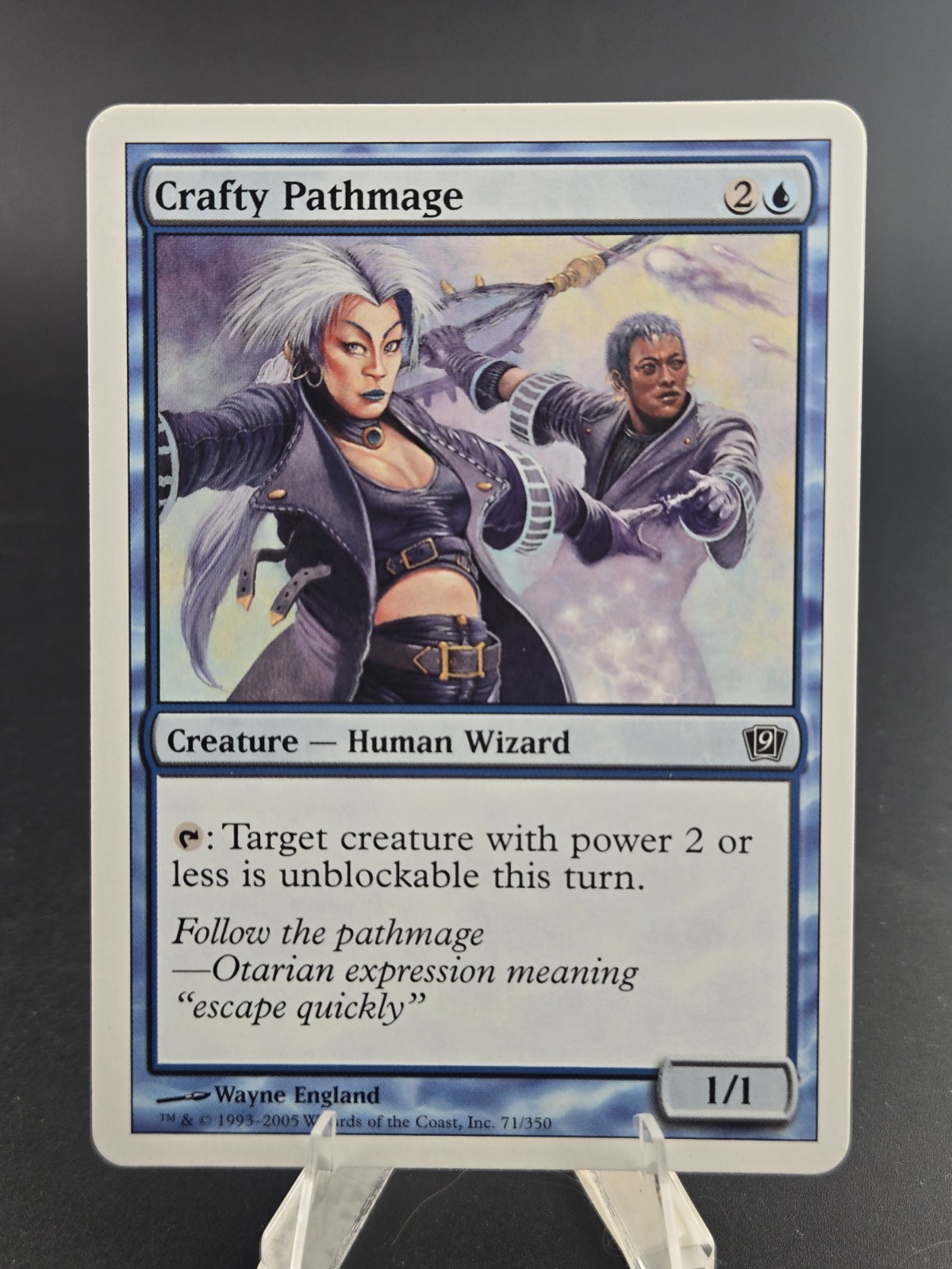 MAGIC THE GATHERING MTG 2005 9th EDITION BLUE CRAFTY PATHMAGE CREATURE ENGL CARD