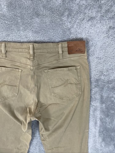 34 Heritage Hose Herren 36x32,5 *ACTUAL* Beige Straight Flex 5-Pocket Preppy - Bild 3 von 10