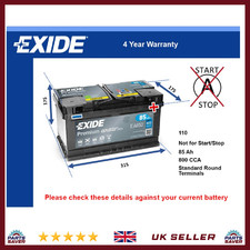 Battery fits AUDI A3 A2 S3 TT A4 S4 RS6 A6 Q5 A4 Allroad S6 Exide 110