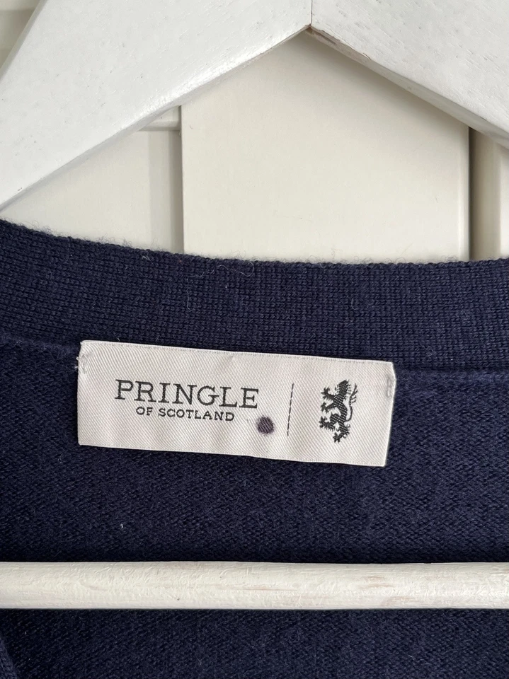 Pringle of Scotland Navy Cardigan Mens XL -XXL Chest 46” Wool Preppy Grandad - Image 2 of 4