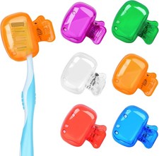 6 Pack Toothbrush Covers Portable Toothbrush Coverings Clips for Protector Tooth