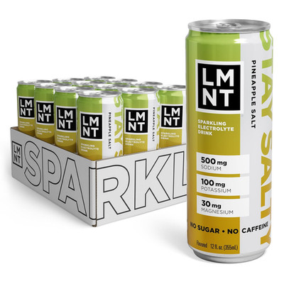 LMNT Sparkling Electrolyte Drink - Pineapple Salt | 12-