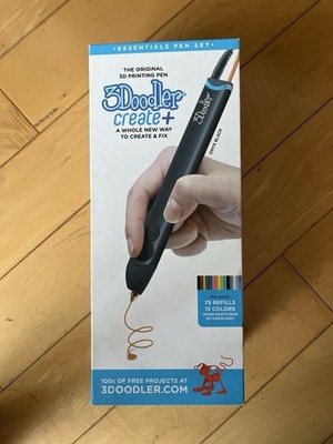 3Doodler 3D Printing Pen - Black (Kit with Refill Filaments)