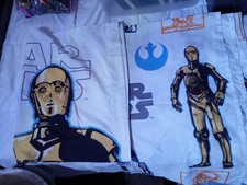Star Wars Twin Flat Sheet  Pillowcase 1 each -Nice Condition No Holes
