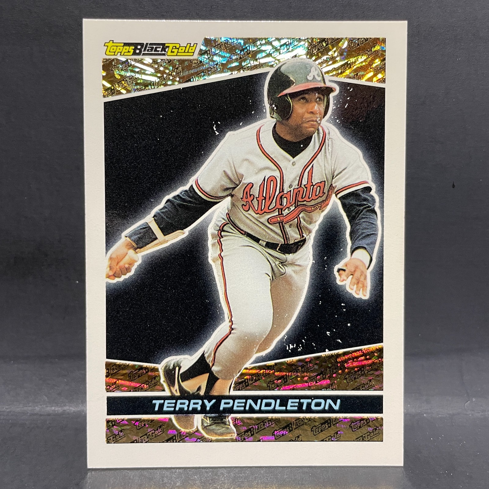 1993 TOPPS BLACK GOLD TERRY PENDLETON #15 NON-MINT CARD (ATLANTA BRAVES)