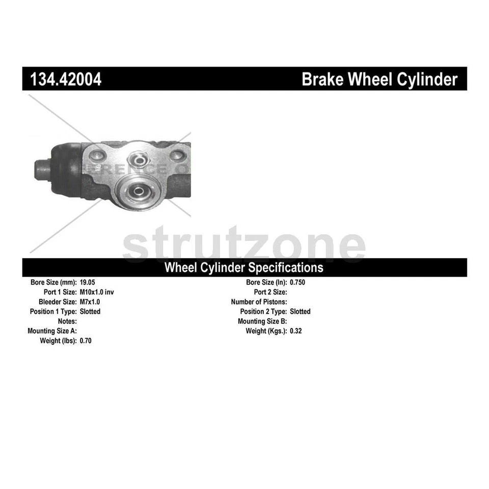 2x Piezas centradas del cilindro de rueda de freno de tambor trasero para Nissan Cube 2009-2014 Foto 3 de 4