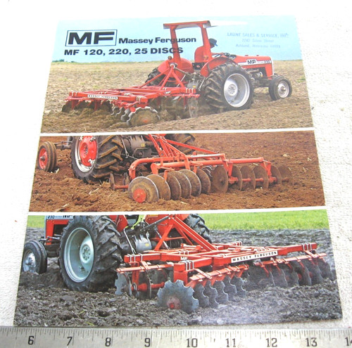 VINTAGE 1976 MASSEY FERGUSON TRACTOR DISK 120 220 25 MODELS BROCHURE