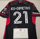 DC United THEODORE KU-DIPIETRO Signed Match Game Used Soccer Jersey 2024 BLACK
