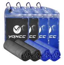 19 Pack Cooling Towels 47"x12" for Outdoor  Activity, 8 Blue, 6 Black, 5 Beige