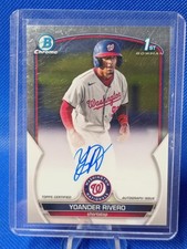 Topps 2023 Bowman Chrome Yoander Rivero Washington Nationals Autograph #CPA-YR