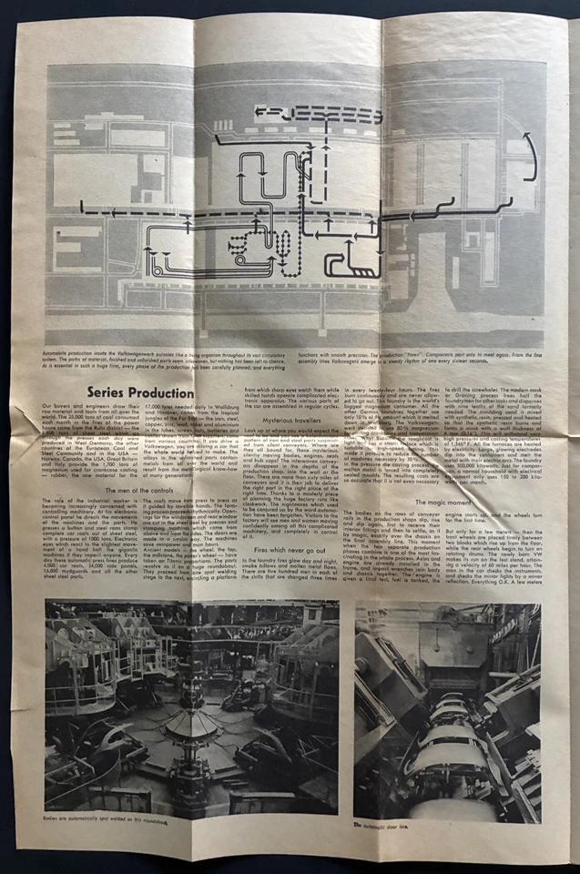 "VW News - para todos nuestros visitantes" pieza publicitaria estilo periódico raro  Foto 3 de 4