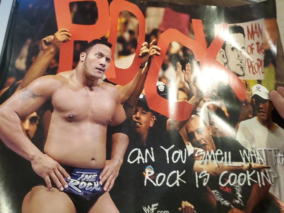 Pôster THE ROCK 16x20 WWF 1999 WWE Dwayne Johnson DIFÍCIL DE ENCONTRAR - Imagem 3 de 4